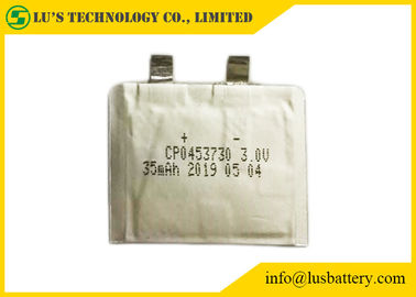Etiketler için CP0453730 35mah 3V Ultra İnce Pil küçük lityum pil