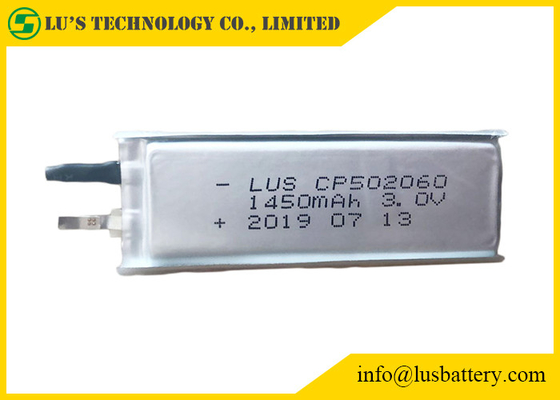 3.0V 1450mAh Otantik Ultra İnce Hücre Limno2 RFID Prizmatik Cp502060